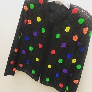 ❤️FLASH SALE❤️Sequin Pilka Dot Vintage Jacket